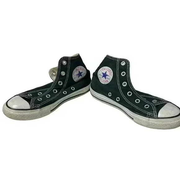 Converse All Star Chuck Taylor Hi Top Canvas Sneakers Black Kids Size 1 - Picture 5 of 7
